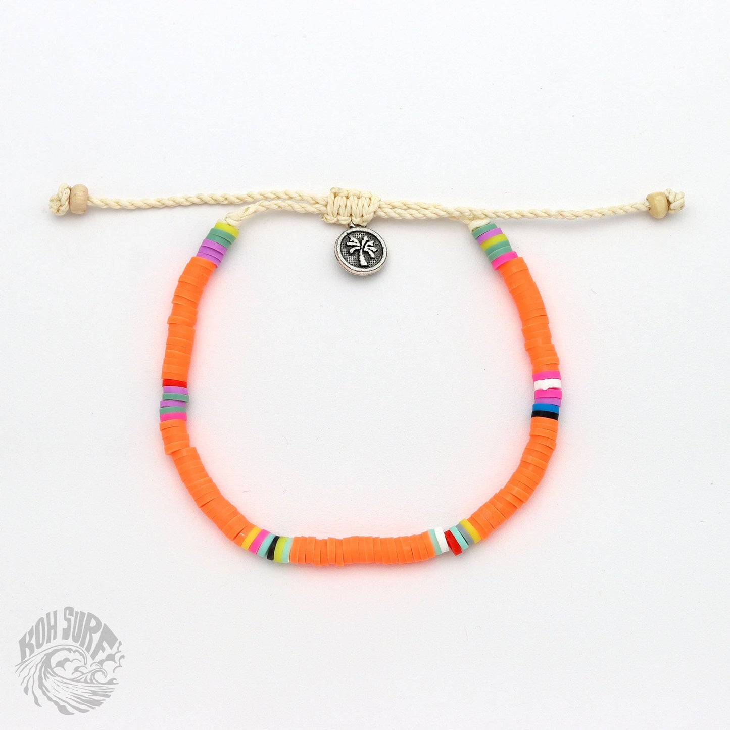 Malabar Clay Beaded Bracelet by Koh Surf: Orange