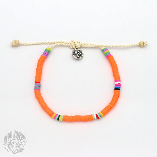 Malabar Clay Beaded Bracelet by Koh Surf: Orange