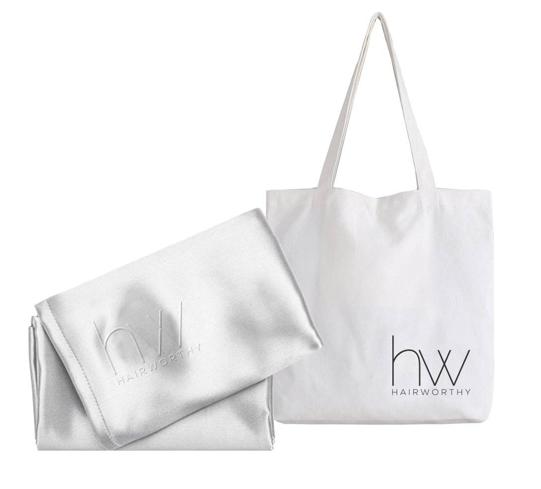 Silk Pillowcase: 1-pack with logo & canvas tote