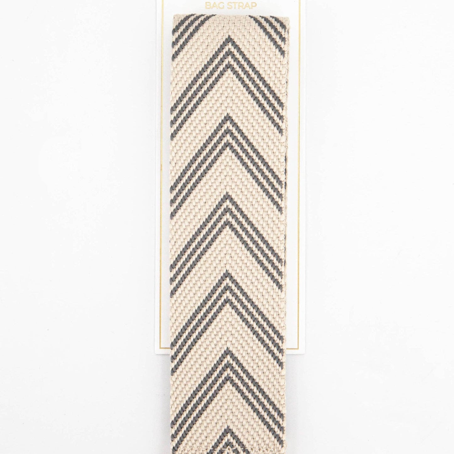 Woven Two Tone Chevron Print Wrist Strap in Khaki: One-size