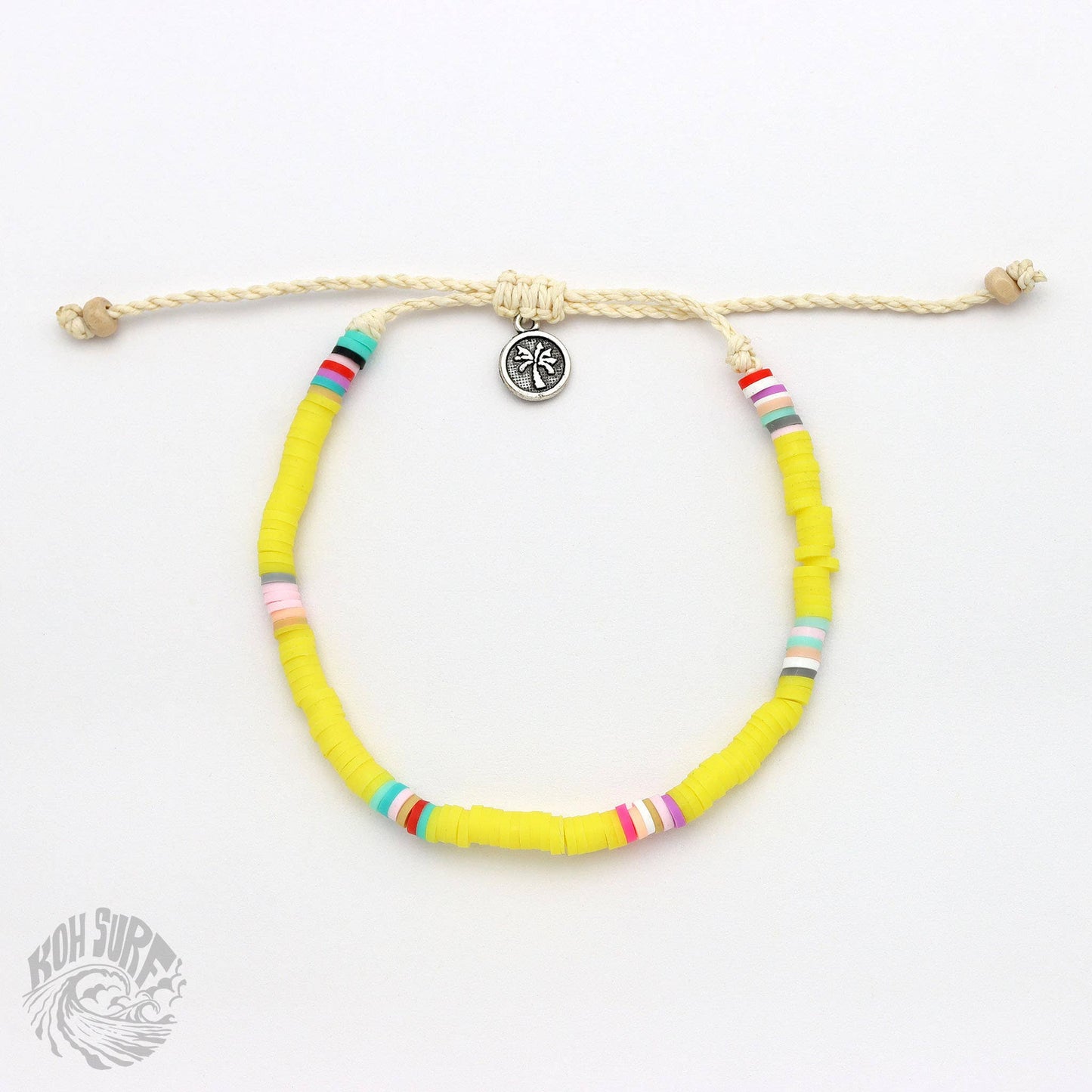 Malabar Clay Beaded Bracelet by Koh Surf: Yellow