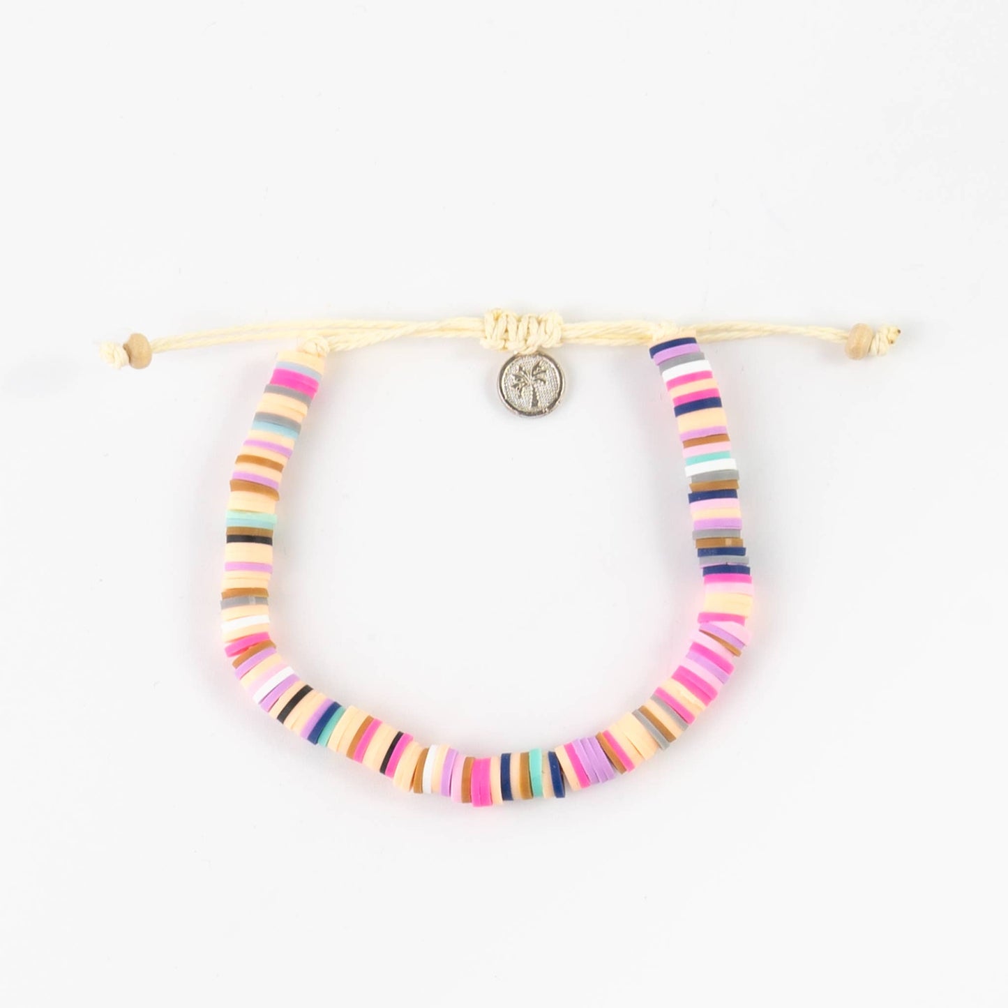 Leke Clay Beaded Bracelet, Surf Jewelry by Koh Surf: Pink Tones