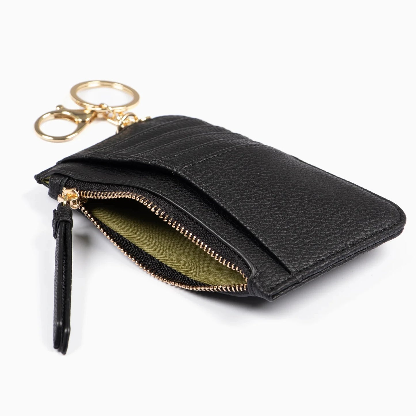 Black Faux Leather Coin & Cardholder Purse