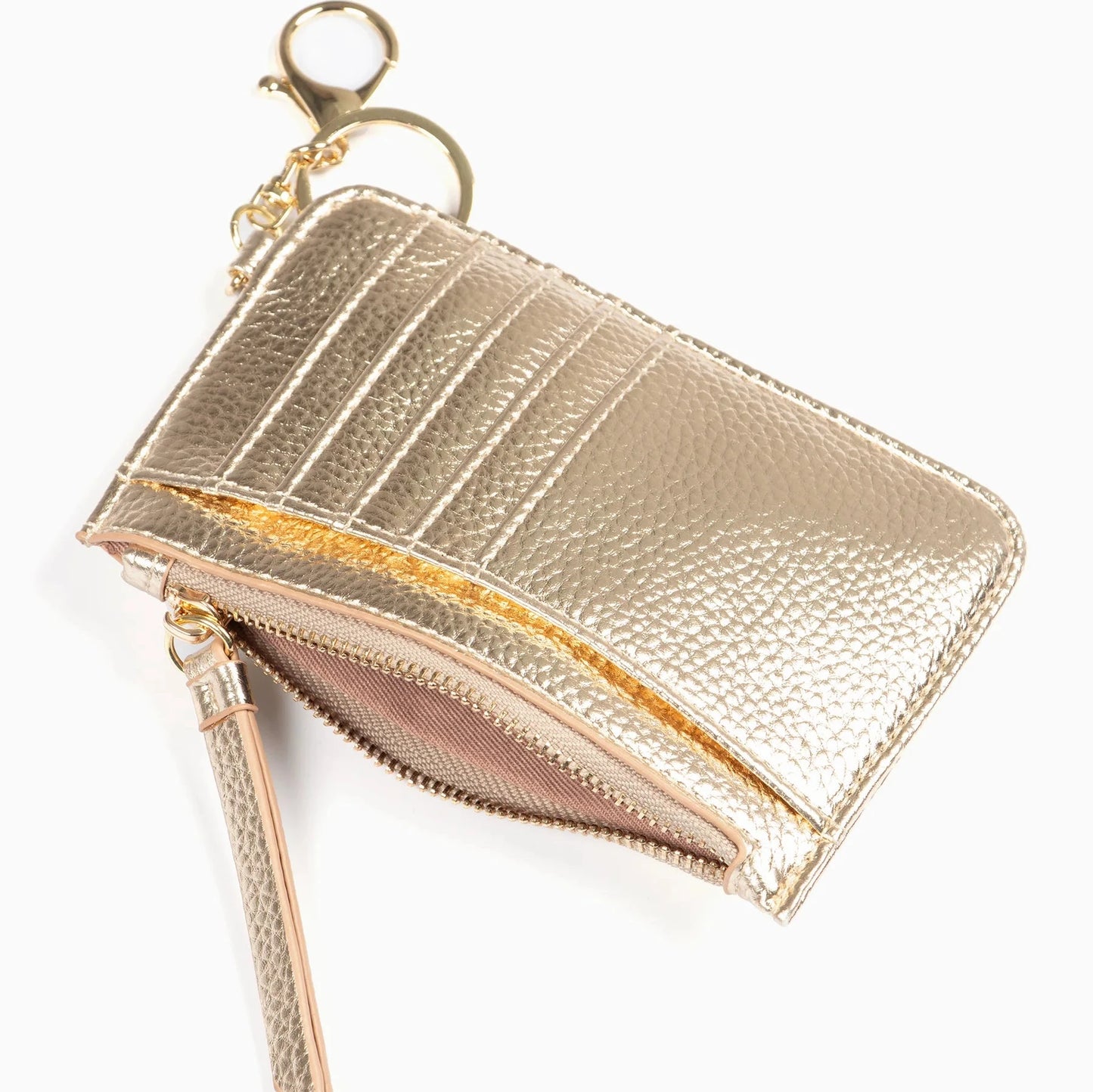 Gold Faux Leather Coin & Cardholder Purse