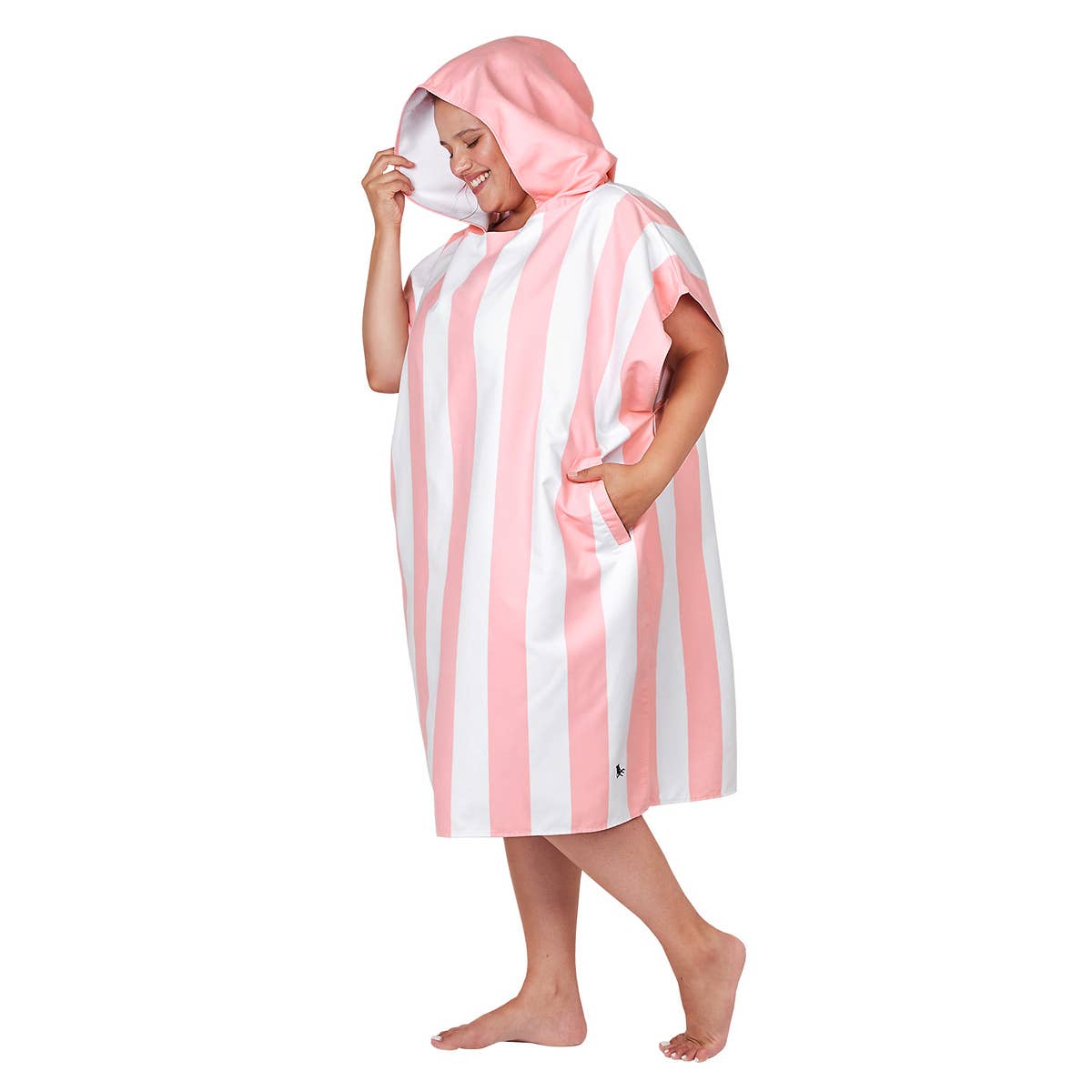 Dock & Bay Adult Poncho - Hooded Towel - Malibu Pink