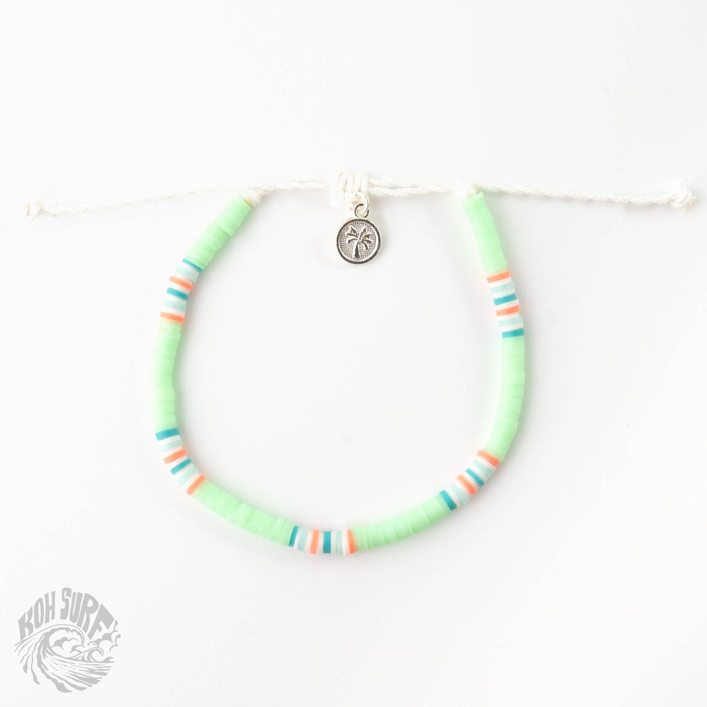 Malabar Clay Beaded Bracelet by Koh Surf: Green