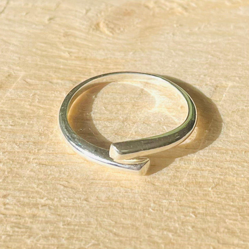 Twist Wraparound Silver Ring