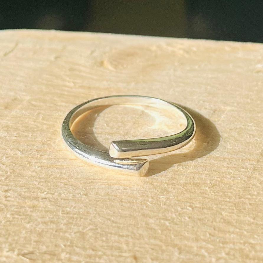 Twist Wraparound Silver Ring