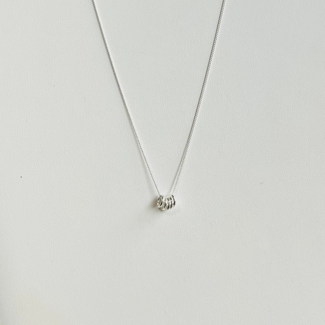 Silver Rings Pendant Necklace