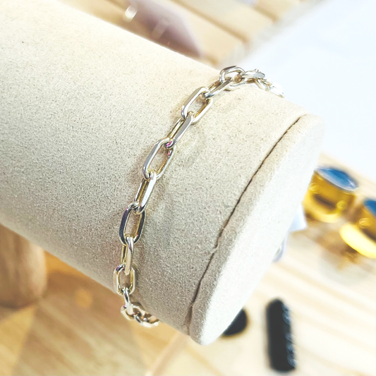 Silver Cable Chain Bracelet