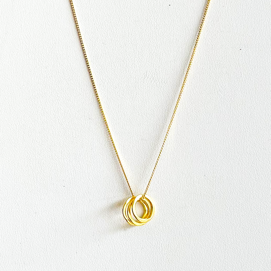 Gold 3-Ring Necklace