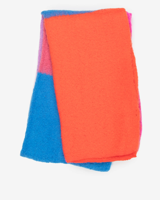 Heavyweight Scarf - Fuchsia Blue, Large Colour Block