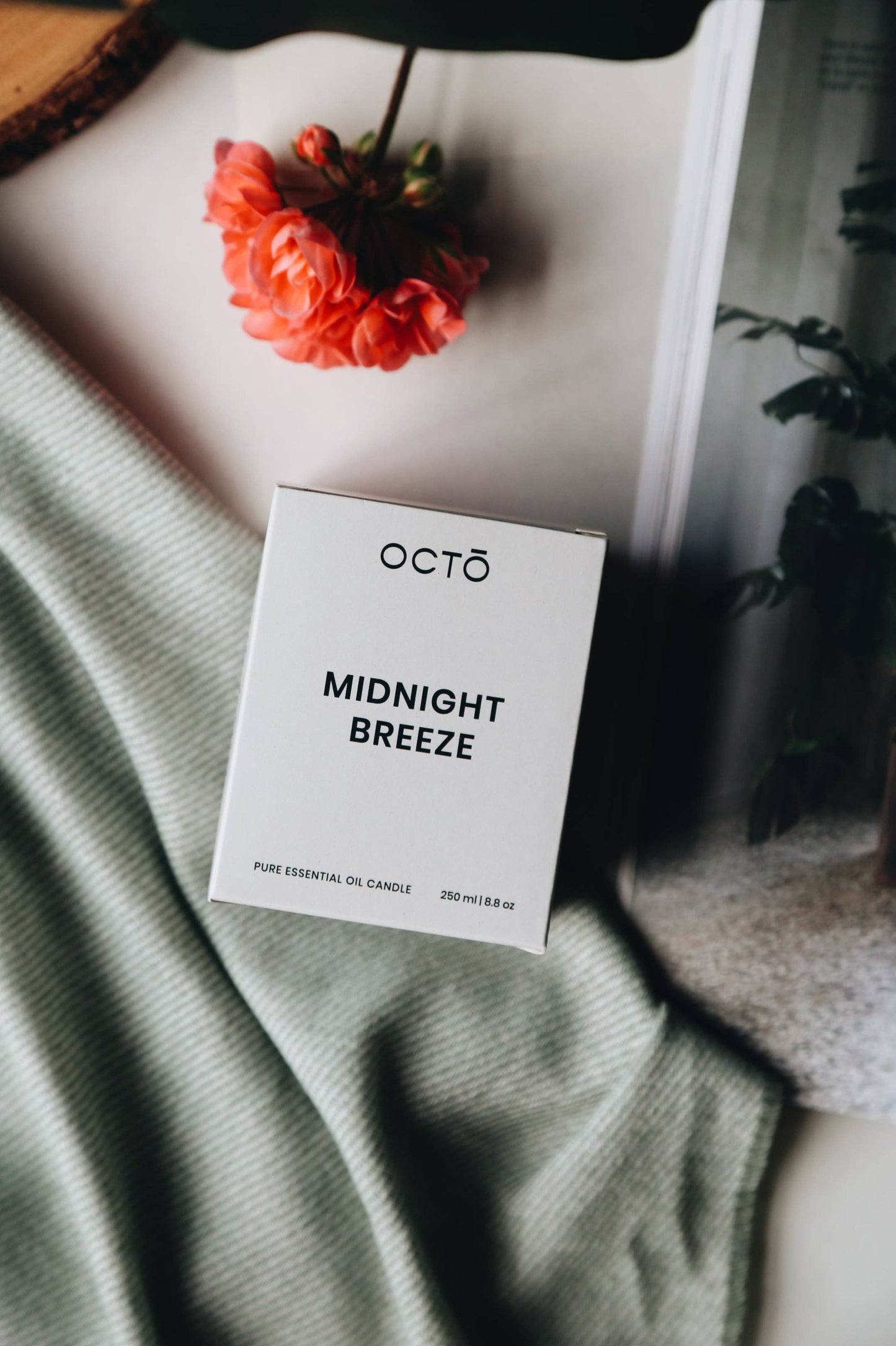 Midnight Breeze candle (Rose Geranium + Vetiver + Patchouli): 120ml