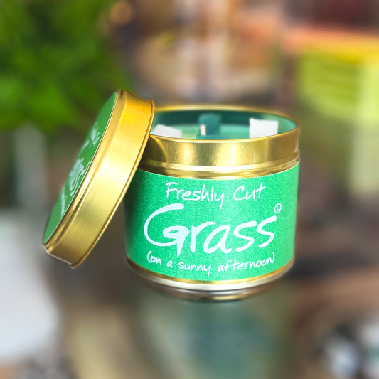 Lily-Flame Freshly Cut Grass Scented Candle