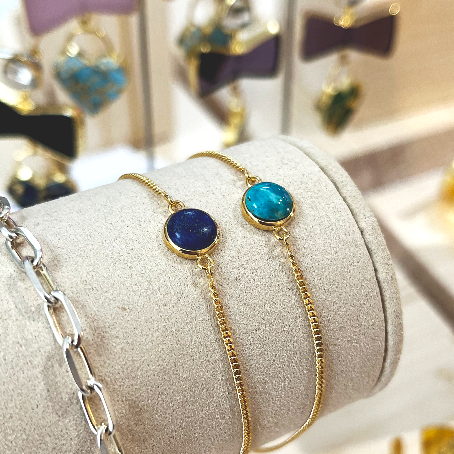 Lapis Gold-plated Bracelet