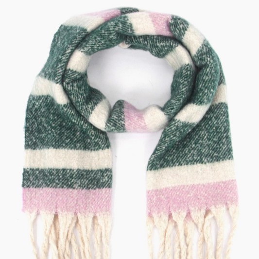 Green Stripe Heavyweight Scarf