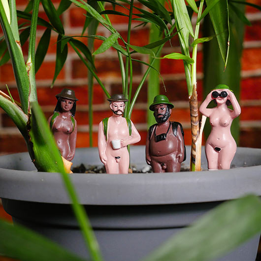 Mini Naked Ramblers - Plant Pot Decorative Figurines