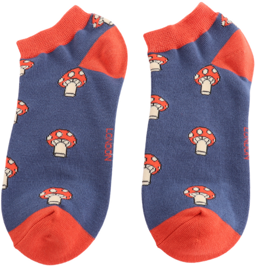 Mushrooms Bamboo Trainer Socks