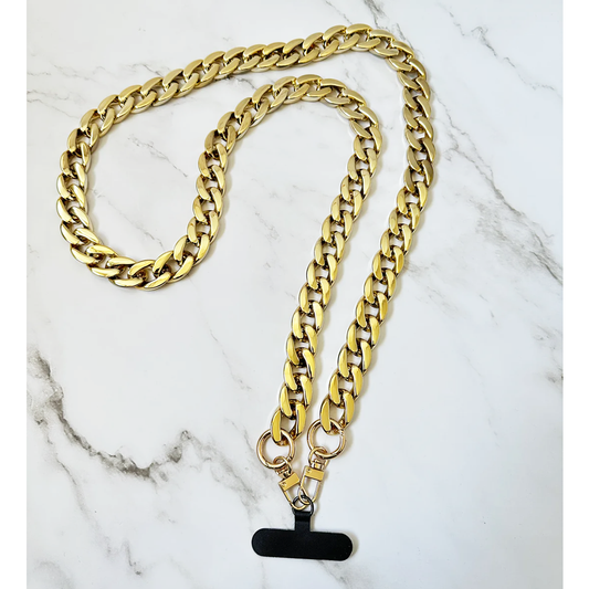 Phone Cord Chains - Gold