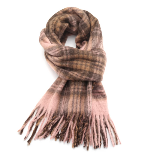 Mia Tartan Pink Scarf