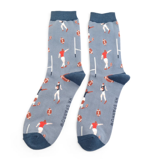 Rugby scene bamboo socks