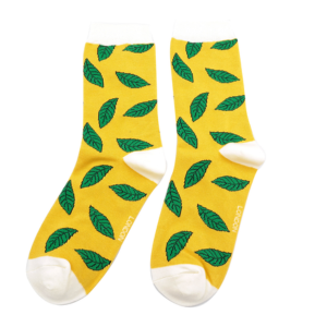 Leaves yellow bamboo Socks (Copy)